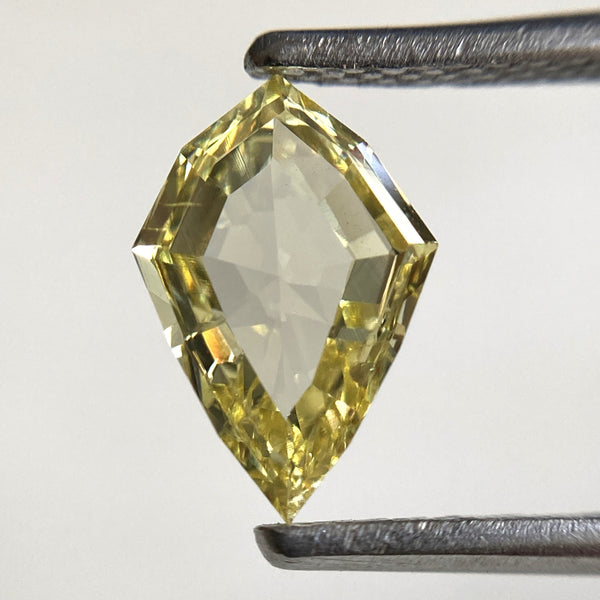 0.73 Ct Modified Pear shape Natural loose diamond, 8.97 mm x 6.10 mm x 2.10 mm Fancy light yellow natural diamond, SJStock-08