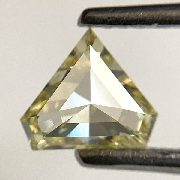 0.69 Ct Shield Shape Natural loose diamond, 5.71 mm x 6.49 mm x 2.66 mm i1 Clarity Light Yellow Color natural diamond, SJStock-13