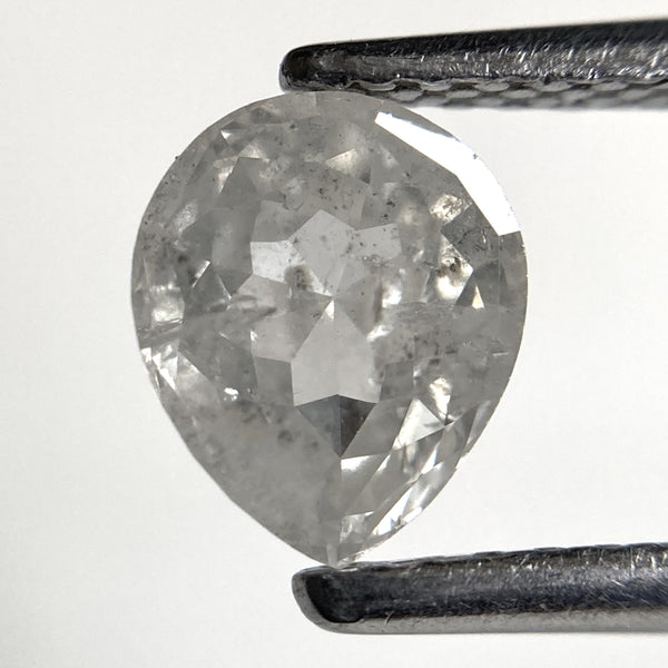 0.86 Ct Pear Shape natural loose diamond, 6.59 x 5.46 x 2.91 mm, salt and pepper diamond, Pear shape natural diamond SJ85-02