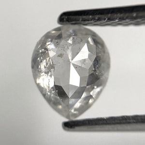 0.86 Ct Pear Shape natural loose diamond, 6.59 x 5.46 x 2.91 mm, salt and pepper diamond, Pear shape natural diamond SJ85-02