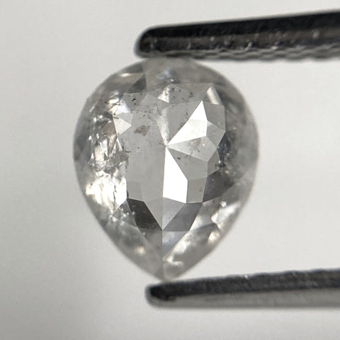 0.86 Ct Pear Shape natural loose diamond, 6.59 x 5.46 x 2.91 mm, salt and pepper diamond, Pear shape natural diamond SJ85-02