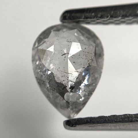 0.56 Ct Pear Cut Salt Pepper natural loose diamond, 6.62 x 4.93 x 2.23 mm, salt and pepper diamond, Pear shape natural diamond SJ85-04
