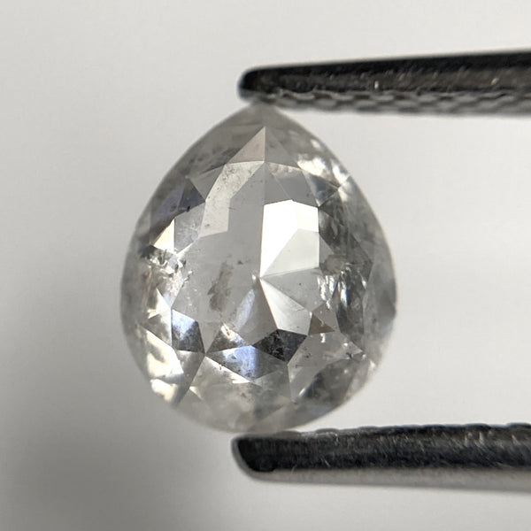 0.86 Ct Pear Shape natural loose diamond, 6.59 x 5.46 x 2.91 mm, salt and pepper diamond, Pear shape natural diamond SJ85-02