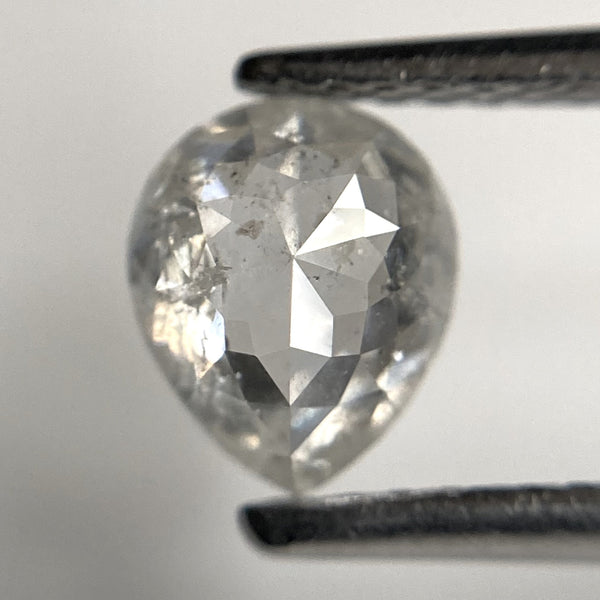 0.86 Ct Pear Shape natural loose diamond, 6.59 x 5.46 x 2.91 mm, salt and pepper diamond, Pear shape natural diamond SJ85-02