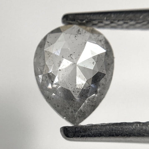 0.69 Ct Pear Shape natural loose diamond, 6.57 x 5.21 x 2.42 mm, salt and pepper diamond, Pear shape natural diamond SJ85-03