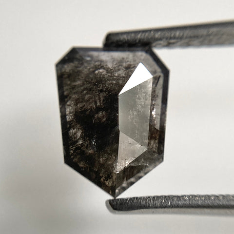 1.22 CT Natural Fancy Grey Color antique shape Loose Diamond 9.02 mm X 6.86 mm X 2.27 mm, Excellent Pentagon Shape Diamond SJ42/05