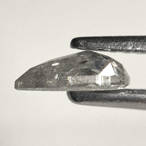0.55 Ct Pear Rose Cut Salt and Pepper Diamond: Natural Gray Diamond