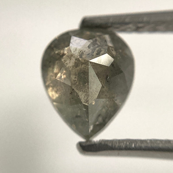 1.38 Ct Pear Shape Salt and Pepper Diamond: Natural Loose Stone