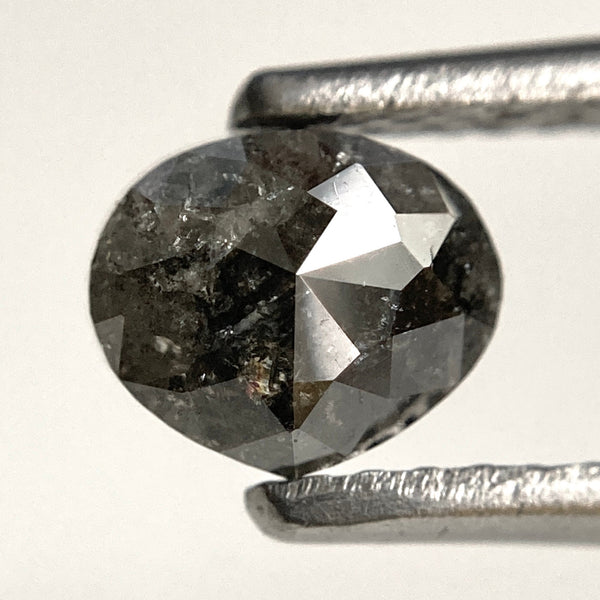 1.01 Ct Pear Dark Grey Rose Cut Diamond: Natural Loose Diamond