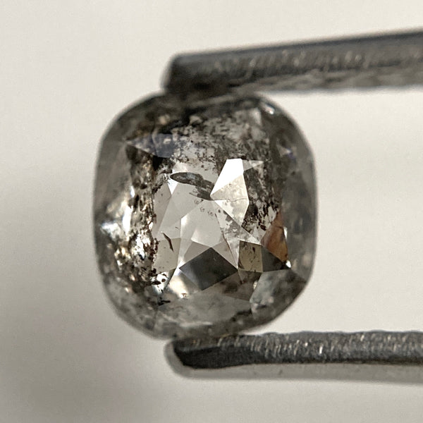 0.95 Ct Oval Fancy Gray Diamond: Rose Cut Loose Stone