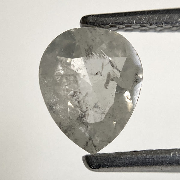 0.65 Ct Pear Shape Rose Cut Salt and Pepper Diamond