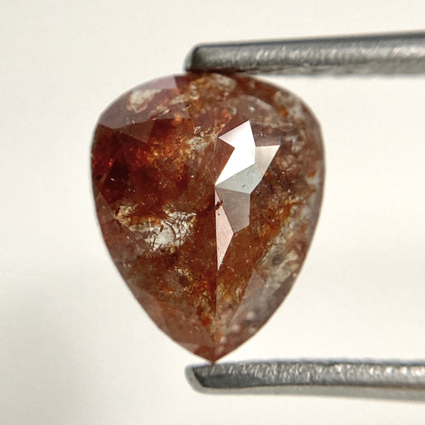 1.48 Ct Pear Shape Fancy Brownish Diamond: Rose Cut Loose Stone