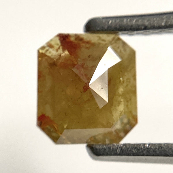 0.71 Ct Emerald Cut Brownish Yellow Loose Diamond