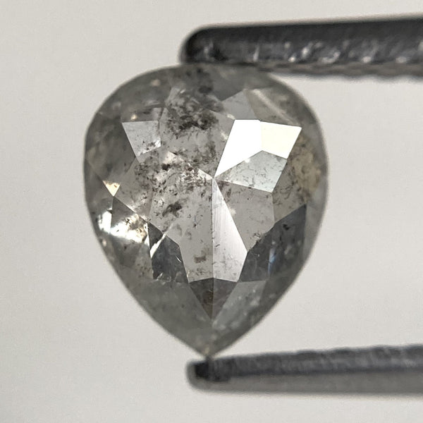 0.79 Ct Pear Shape Rose Cut Salt and Pepper Diamond