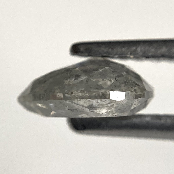 0.79 Ct Pear Shape Rose Cut Salt and Pepper Diamond