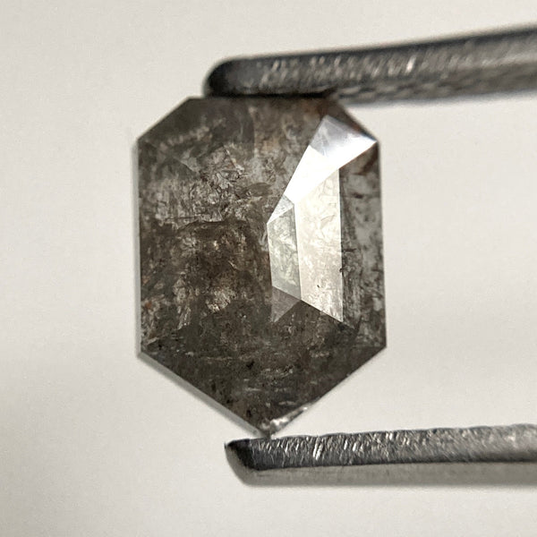 0.91 CT Natural Fancy Grey Color antique shape Loose Diamond 6.97 mm X 5.07 mm X 2.38 mm, Pentagon Shape Natural Loose Diamond SJ42/27