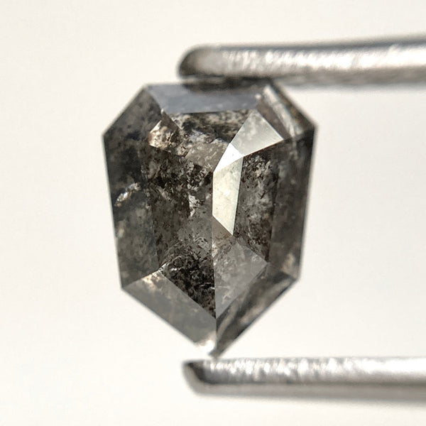 1.12 CT Natural Fancy Grey Pentagon Diamond: Antique Cut Loose Diamond