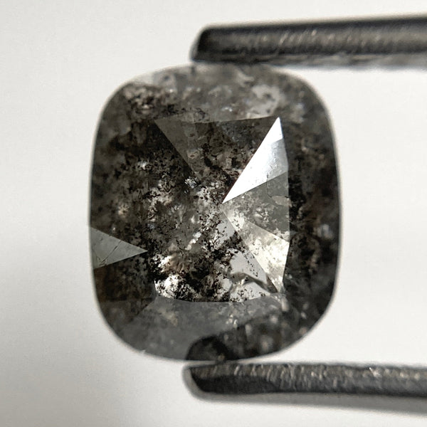 1.12 Ct Salt and Pepper Oval Diamond: Natural Loose Stone, 7.25 mm