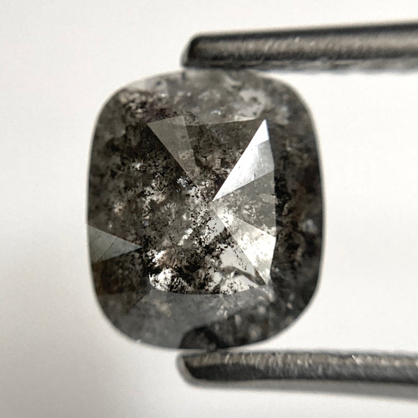 1.12 Ct Salt and Pepper Oval Diamond: Natural Loose Stone, 7.25 mm
