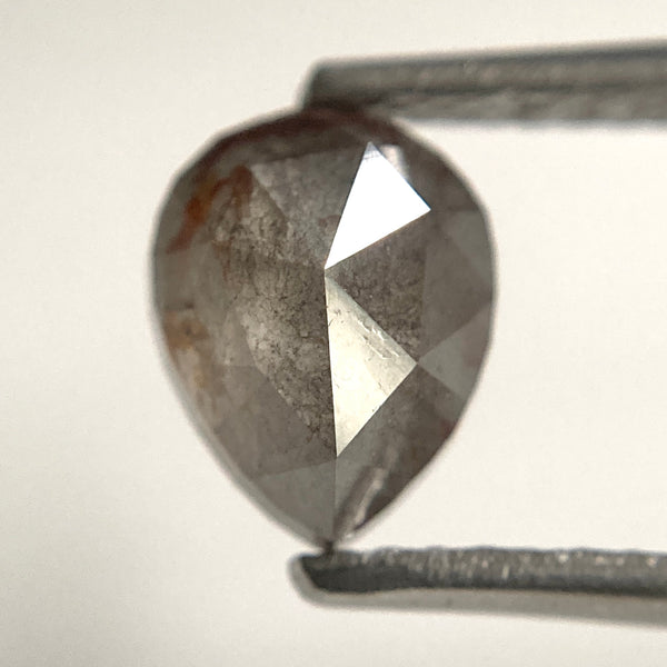 1.45 Ct Natural Fancy Grey Pear Rose Cut Loose Diamond