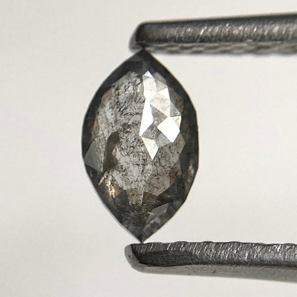 0.33 Ct Grey Marquise Rose Cut Loose Diamond: Salt & Pepper Diamond