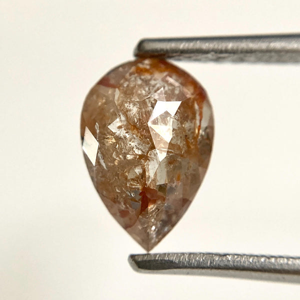 1.15 Ct Fancy Brown Pear Diamond: Rose Cut Loose Stone