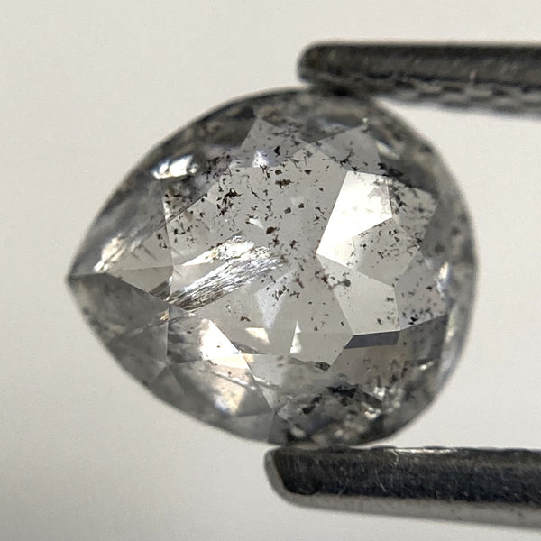 0.84 Ct Pear Shape Rose Cut Salt and Pepper Diamond
