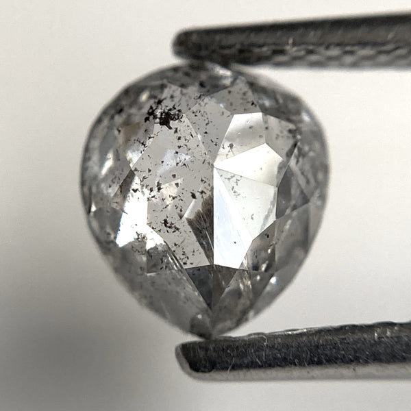 0.84 Ct Pear Shape Rose Cut Salt and Pepper Diamond
