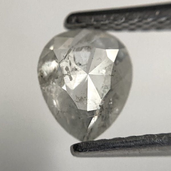 0.65 Ct Pear Shape Rose Cut Salt and Pepper Diamond