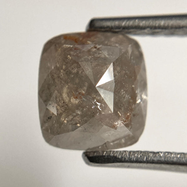 1.60 Ct Grey Cushion Rose Cut Loose Diamond