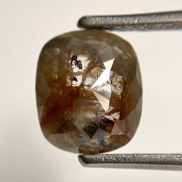 1.85 Ct Brownish Gray Oval Rose Cut Loose Diamond