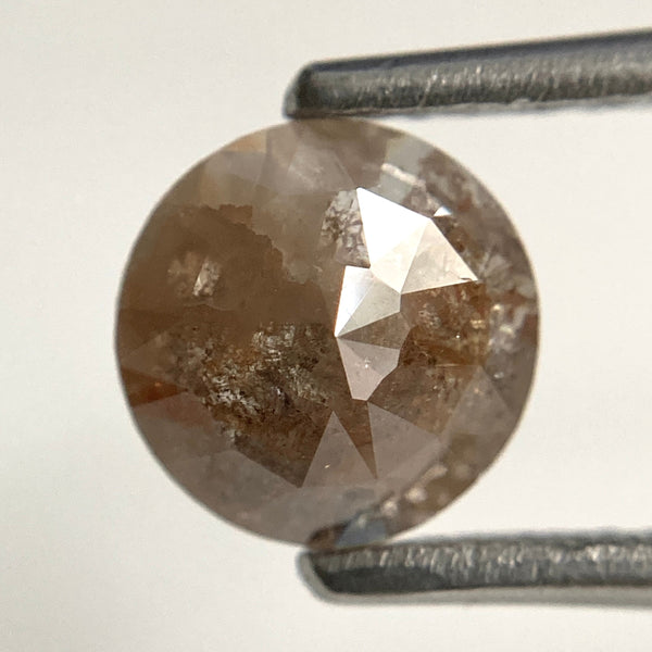 1.07 Ct Brownish Gray Rose Cut Diamond: Natural Loose Diamond (6.69 mm)