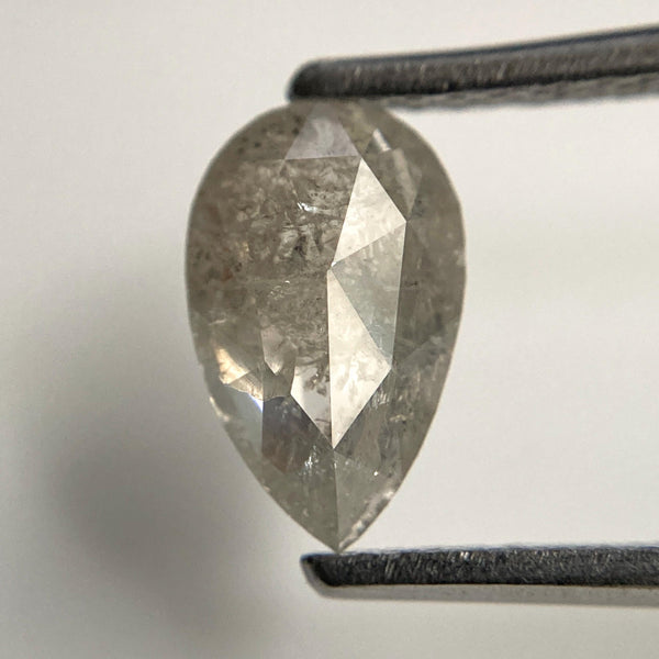 1.17 Ct Pear Cut Fancy Gray Loose Diamond, Rose Cut