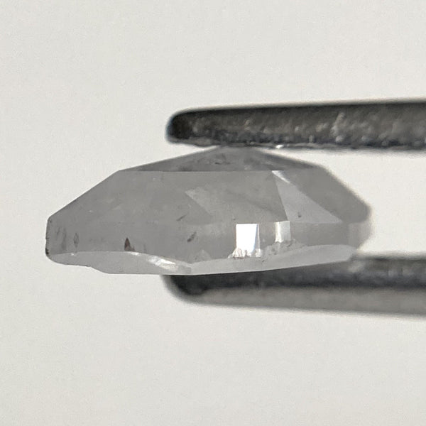 0.60 Ct Pear Rose Cut Salt and Pepper Diamond: Natural Gray Diamond