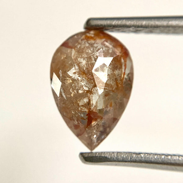 1.15 Ct Fancy Brown Pear Diamond: Rose Cut Loose Stone