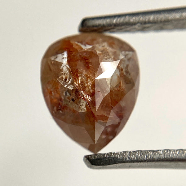 0.95 Ct Pear Shape Fancy Brown Rose Cut Natural Loose Diamond, 7.49 mm X 6.08 mm X 2.44 mm Rose Cut Pear Natural Loose Diamond SJ44/69