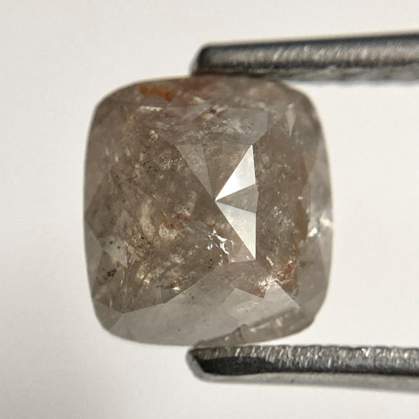 1.60 Ct Grey Cushion Rose Cut Loose Diamond