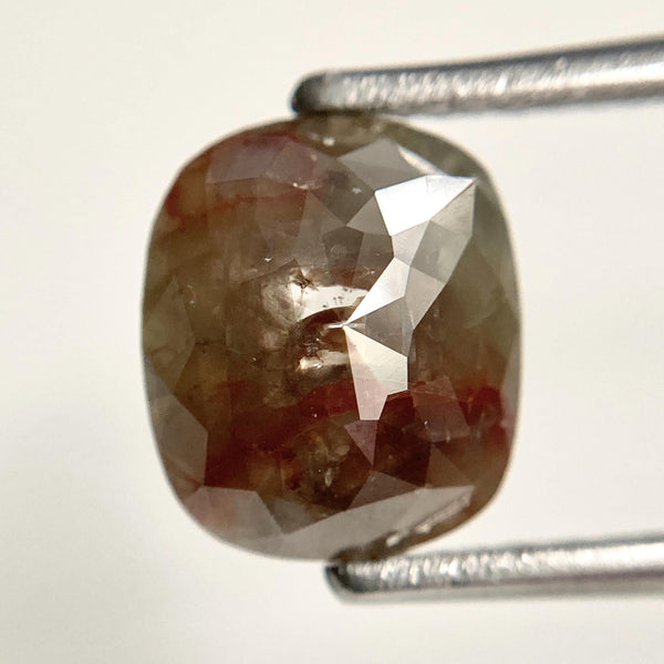 1.86 Ct Oval Brownish Gray Diamond: Rose Cut Loose Stone