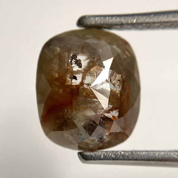 1.85 Ct Brownish Gray Oval Rose Cut Loose Diamond