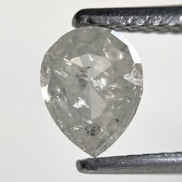 0.79 Ct Pear Shape Salt and Pepper Diamond: Natural Loose Diamond