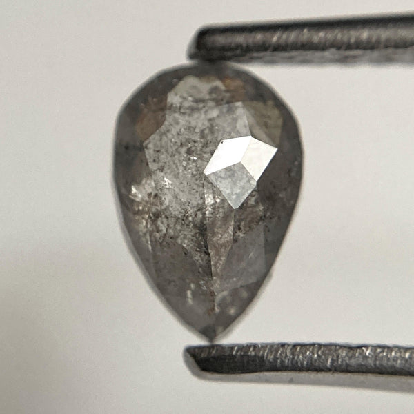 0.69 Ct Pear Cut Fancy Grey Diamond: Rose Cut Loose Stone