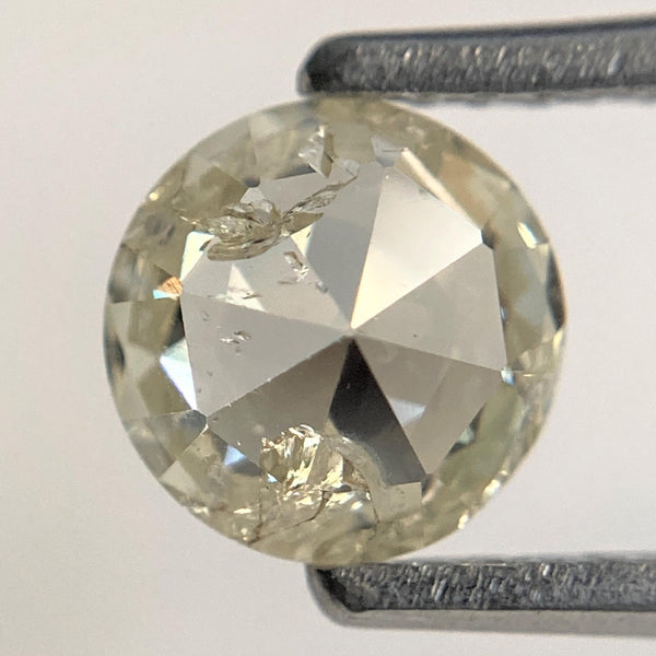 1.01 Ct Round Rose Cut Natural Diamond: Fancy Grey Salt & Pepper Diamond