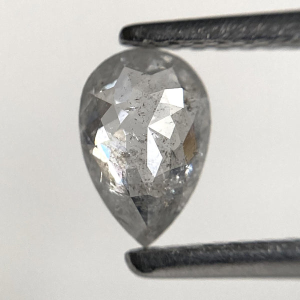 0.50 Ct Pear Shape Salt and Pepper Rose Cut Diamond