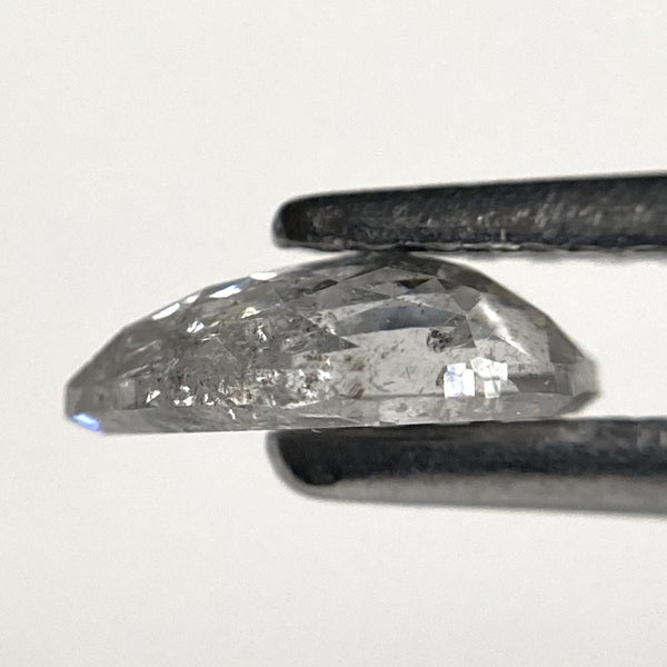 0.50 Ct Pear Shape Salt and Pepper Rose Cut Diamond