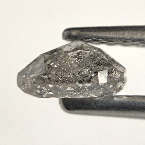 0.57 Ct Pear Rose Cut Salt and Pepper Diamond