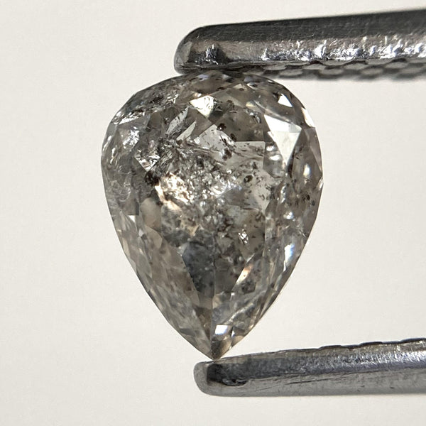 0.57 Ct Pear Rose Cut Salt and Pepper Diamond