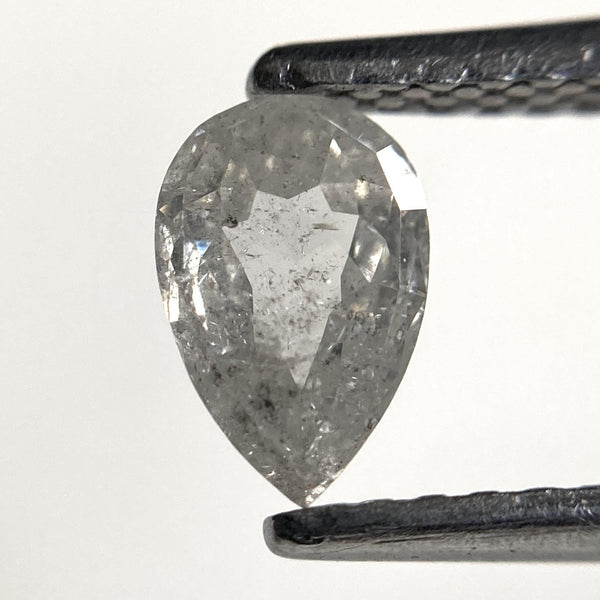 0.50 Ct Pear Shape Salt and Pepper Rose Cut Diamond
