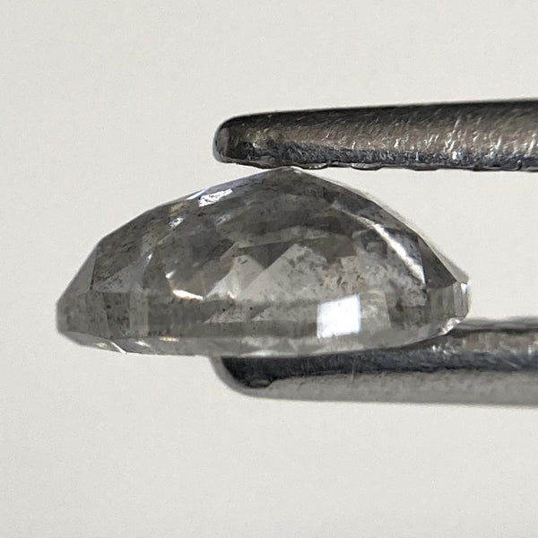 0.55 Ct Pear Rose Cut Salt and Pepper Natural Diamond