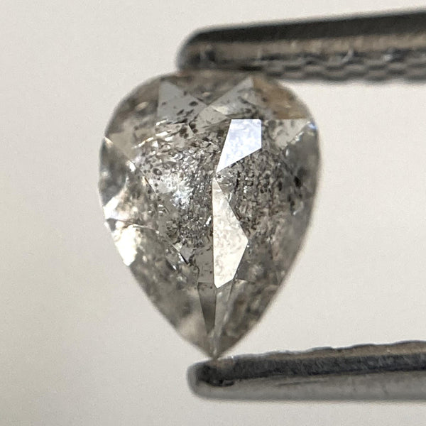 0.57 Ct Pear Rose Cut Salt and Pepper Diamond