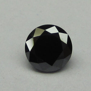 Genuine 0.50 Ct 5.00 mm Natural jet Black color Round shape loose Diamond, conflict free very good quality Heated Black Loose diamond